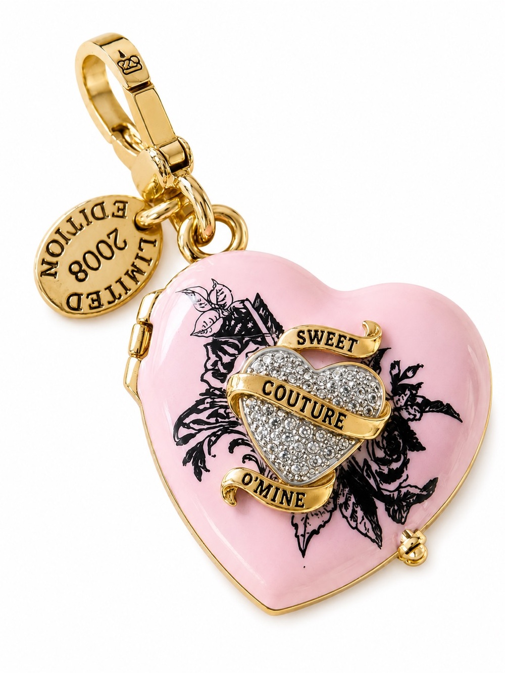 Juicy Couture Pink & Gold Heart Charm Locket